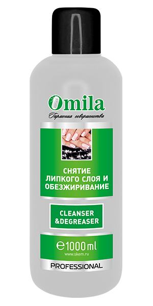 Средство для снятия липкого слоя и обезжиривания «Omila», 1000мл