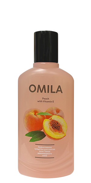 Эффективное средство для снятия всех типов маникюрного лака «Omila», персик с витамином Е